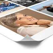 Beerdigung 33 Foto Collage Handgeschriebene Herzen Poster (Ecke)