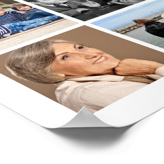 Beerdigung 33 Foto Collage Script in Love Memory Poster (Ecke)