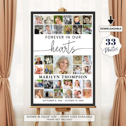 Beerdigung 33 Fotomaterial für immer in unserem He Poster