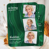Beerdigung 3 Foto Gedenkkarte Gebetskarte Smaragdg