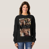 Beerdigung 4 Foto in Liebe Erinnerung Sweatshirt (Vorne ganz)