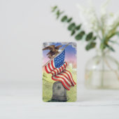 Beerdigung American Eagle Flag Gebet Sympathekarte Visitenkarte (Stehend Vorderseite)