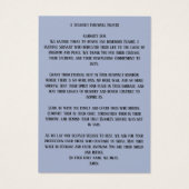 Beerdigung American Flag Militärische Gebetskarte (Rückseite)