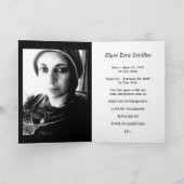 Beerdigung Ankündigung : elegantes Kreuz (Innenseite)