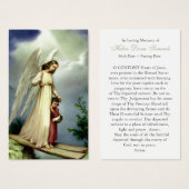 Beerdigung Arch Angel Michael Gebet Sympathiekarte (Vorne & Hinten)