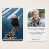 Beerdigung Bald Eagle Gedenkstätte Gebet Sympathek (Vorne & Hinten)