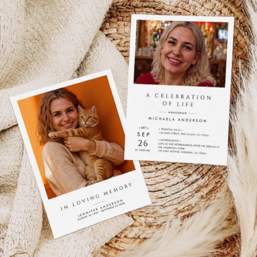 Beerdigung/Beerdigung/Gedenkfeier 2-Foto Einladung