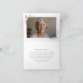 Beerdigung Beileid Butterfly Foto Dankeskarte (Innenseite)