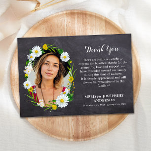 Beerdigung Beileid Custom Picture Floral Memorial Dankeskarte
