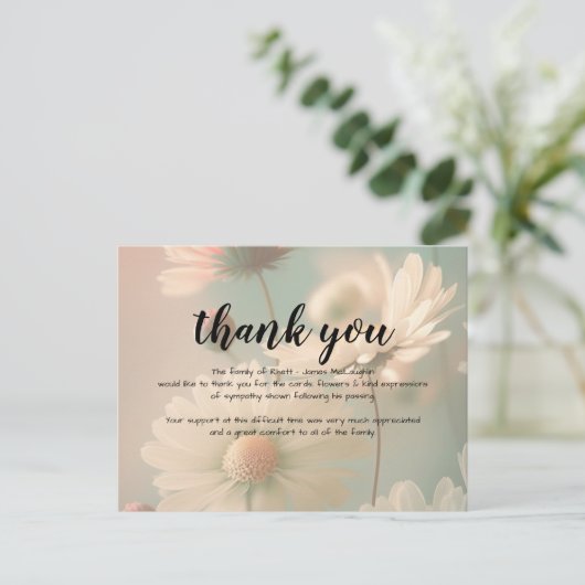 Beerdigung Beileid Danke Karte (Stehend Vorderseite)