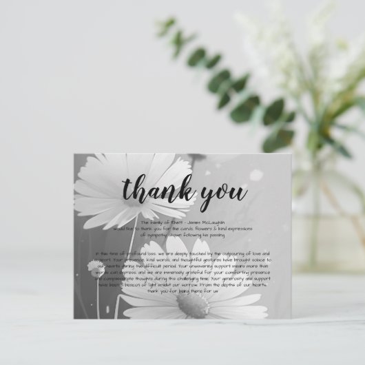 Beerdigung Beileid Danke Karte (Stehend Vorderseite)