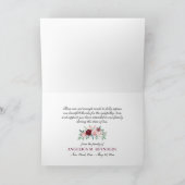 Beerdigung Beileid Danke, Watercolor Floral Dankeskarte (Innenseite)