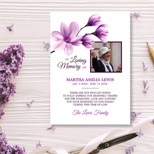 Beerdigung Beileid floral Lavender DANKE | FOTO