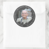 Beerdigung Beileid-Foto-Gedenkaufkleber Runder Aufkleber (Tasche)
