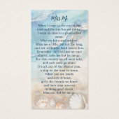 Beerdigung Beileid Foto Gedenkkarte (Rückseite)