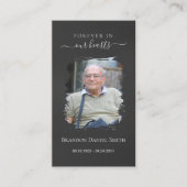 Beerdigung Beileid Foto Gedenkkarte Visitenkarte (Vorderseite)