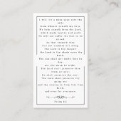 Beerdigung Beileid Foto Gedenkkarte Visitenkarte (Rückseite)