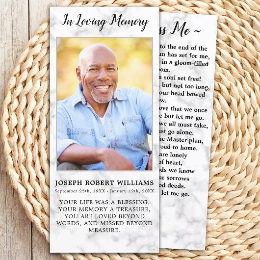 Beerdigung Beileid Foto Gedenkstätte Gebetskarte M