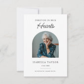 Beerdigung Beileid für immer in unserem Herz-Foto Dankeskarte (Vorderseite)