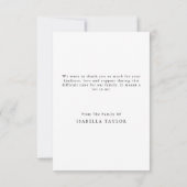 Beerdigung Beileid für immer in unserem Herz-Foto Dankeskarte (Rückseite)