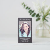 Beerdigung Beileid Memorial Gebet-Karte Foto Versp Telefonnummerkarte (Stehend Vorderseite)