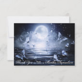 Beerdigung Beileid Mitternacht Blue Butterfly FOTO Dankeskarte (Vorderseite)
