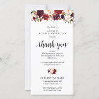 Beerdigung, Bereavement, Beileid Burgund Floral