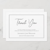 Beerdigung Bereavement Einfache Skripte Dankeskarte (Vorne/Hinten)