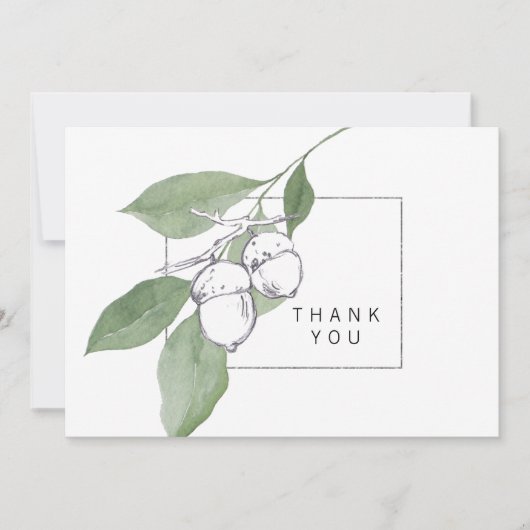 Beerdigung Bereavement Fall AcornsVielen Dank Dankeskarte (Vorderseite)