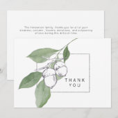 Beerdigung Bereavement Fall AcornsVielen Dank Dankeskarte (Vorne/Hinten)