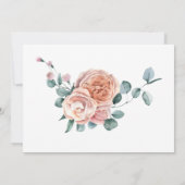 Beerdigung Bereavement Peach-Rose Dankeskarte (Rückseite)