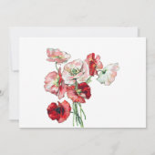 Beerdigung Bereavement Watercolor Poppies Danke (Rückseite)