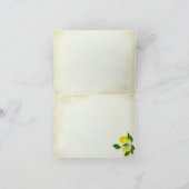 Beerdigung Birthday Wasserfarben Zitronen und Blum Karte (Innenseite)