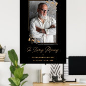 Beerdigung Black Fake Golden Branches Foto Erinner Poster (Heimbüro)