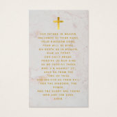 Beerdigung Black Marble Gold Gedenkkarte (Rückseite)