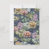 Beerdigung Blue Floral Foto Danke Karte (Rückseite)