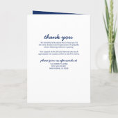 Beerdigung| Blue Gold Order of Service Programm (Rückseite)