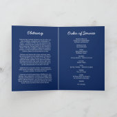 Beerdigung| Blue Gold Order of Service Programm (Innenseite)