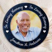 Beerdigung Blue Marble Love Memory Foto Memorial Button