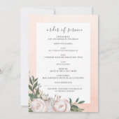 Beerdigung Blumenrosa Foto Gedenkprogramm Dankeskarte (Rückseite)