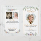 Beerdigung Botanisches Blumenherz 4 Fotos Programm (Vorne/Hinten)