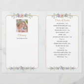 Beerdigung Botanisches Blumenherz 4 Fotos Programm (Rückseite)