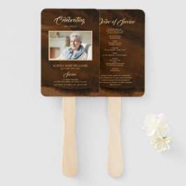 Beerdigung Bronze & Gold Kalligrafie Set der Fans Fächer