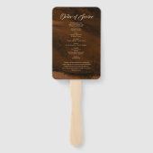 Beerdigung Bronze & Gold Kalligrafie Set der Fans Fächer (Rückseite)