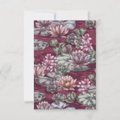 Beerdigung Burgund florales Foto Danke Karte (Rückseite)