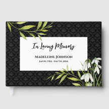 Beerdigung Classic Elegant Snowdrops Laurel Damask