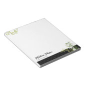 Beerdigung Classic Elegant Snowdrops Laurel Damask Notizblock (angewinkelt)