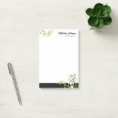 Beerdigung Classic Elegant Snowdrops Laurel Damask Post-it Klebezettel (Büro)