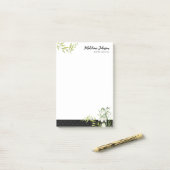 Beerdigung Classic Elegant Snowdrops Laurel Damask Post-it Klebezettel (Auf Schreibtisch)