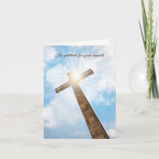 Beerdigung, Dankbarkeit von der Familie Dankeskarte (Vorderseite)